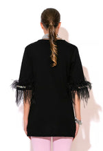 Load image into Gallery viewer, Crystal &amp; Feather Embellished Top